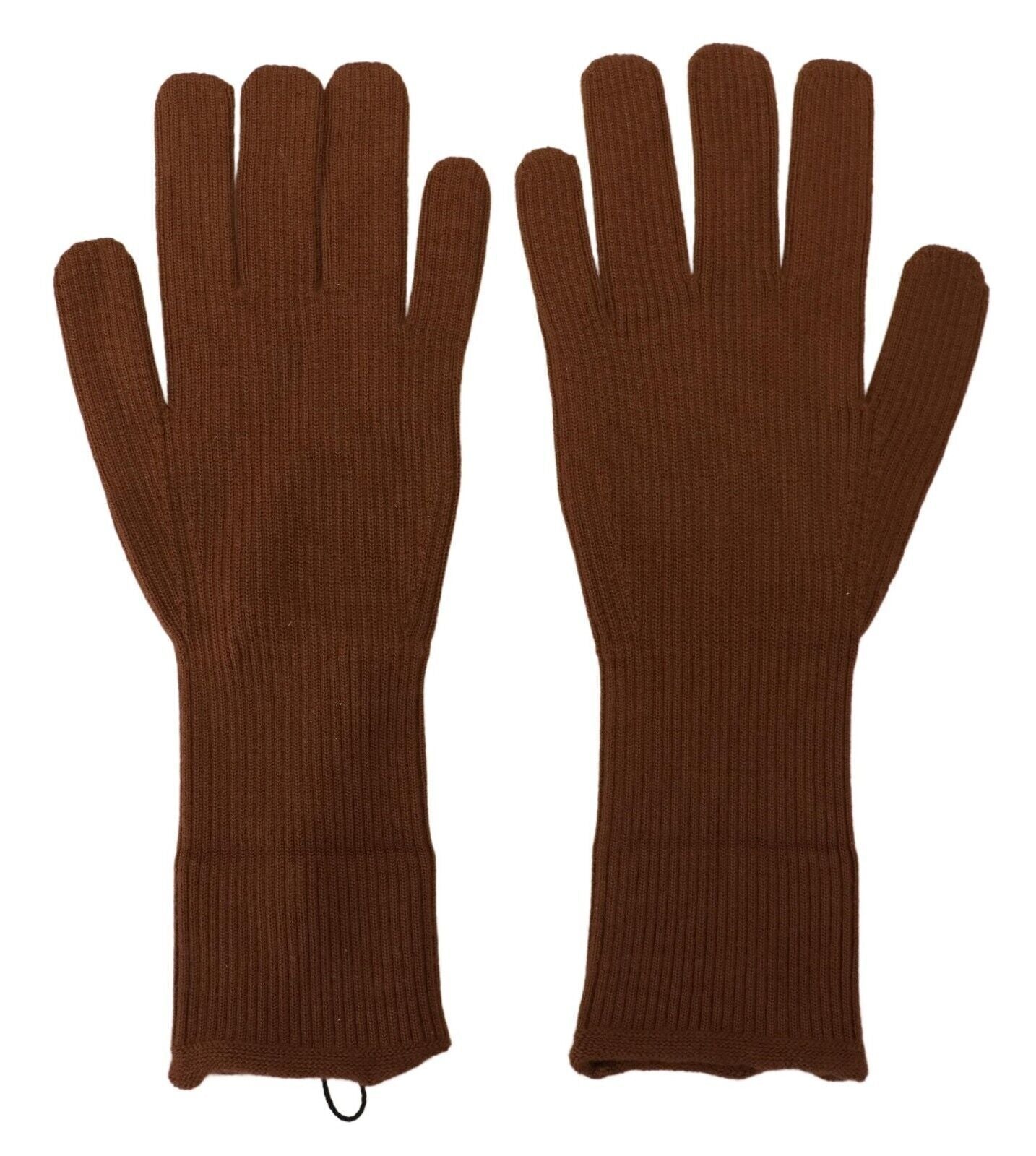 Dolce & Gabbana Elegant Brown Cashmere Winter Gloves - Luksusmuotia Dolce & Gabbana - Tutustu YVES JAVANNI® 