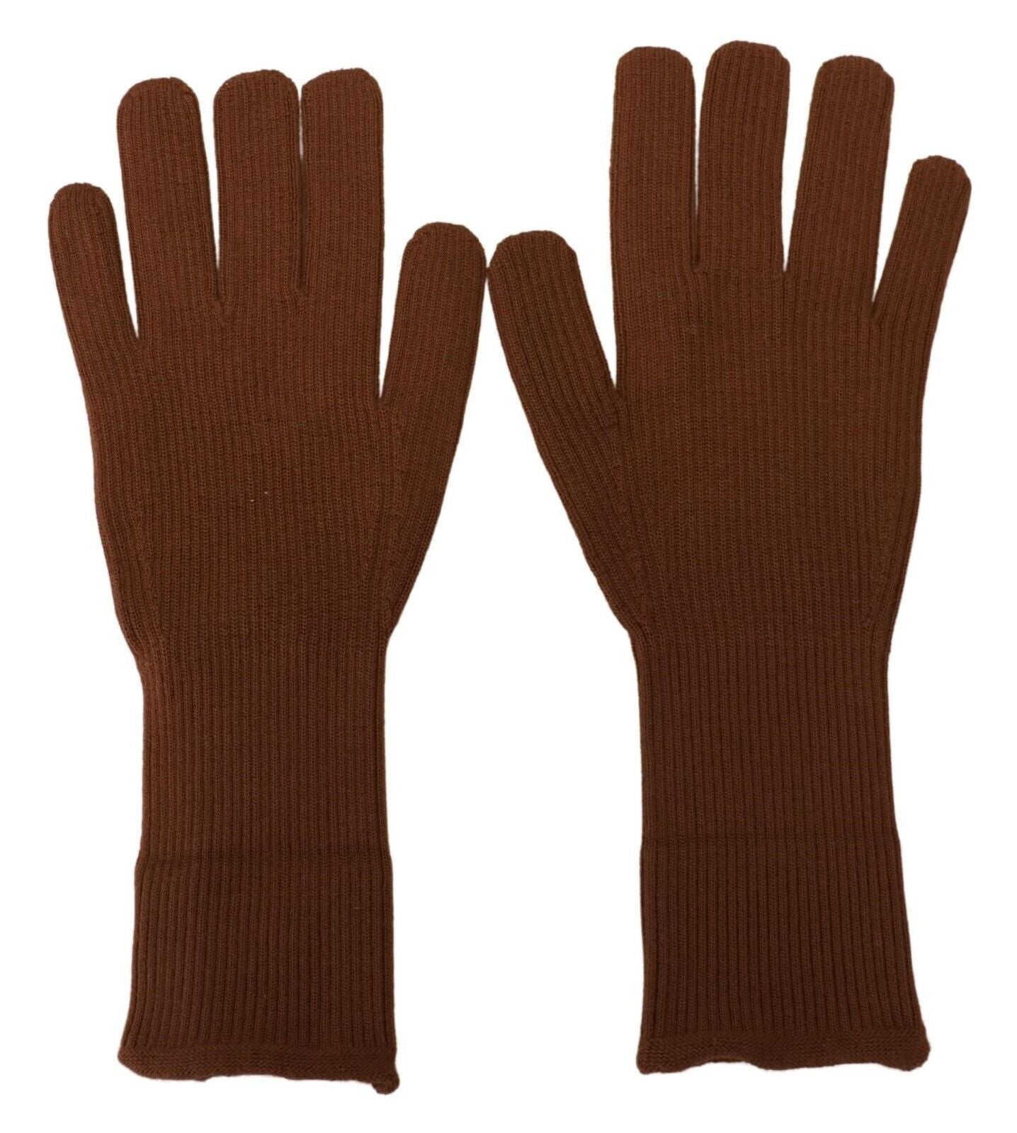 Dolce & Gabbana Elegant Brown Cashmere Winter Gloves - Luksusmuotia Dolce & Gabbana - Tutustu YVES JAVANNI® 