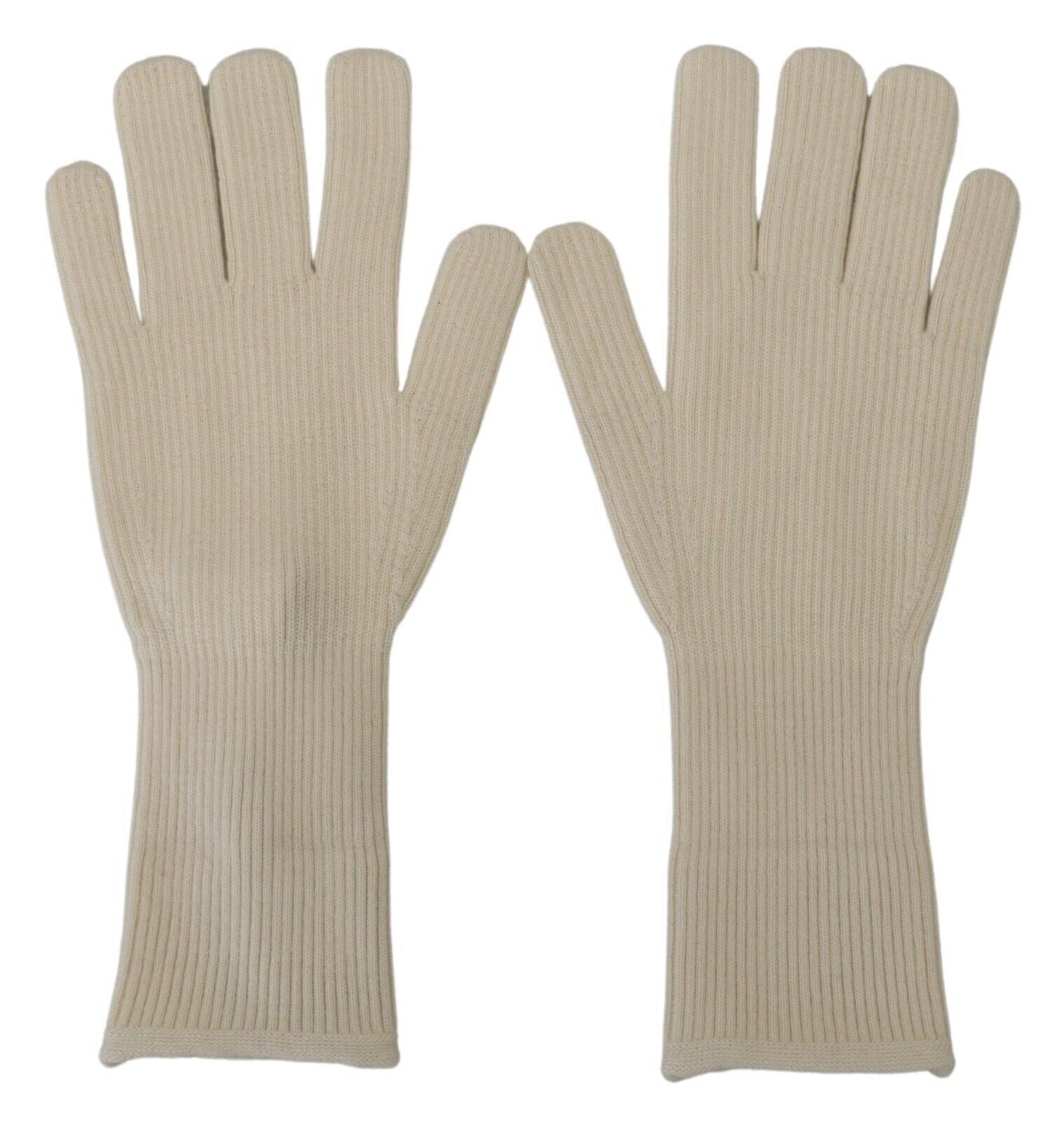 Dolce & Gabbana Elegant White Cashmere Gloves - Luksusmuotia Dolce & Gabbana - Tutustu YVES JAVANNI® 