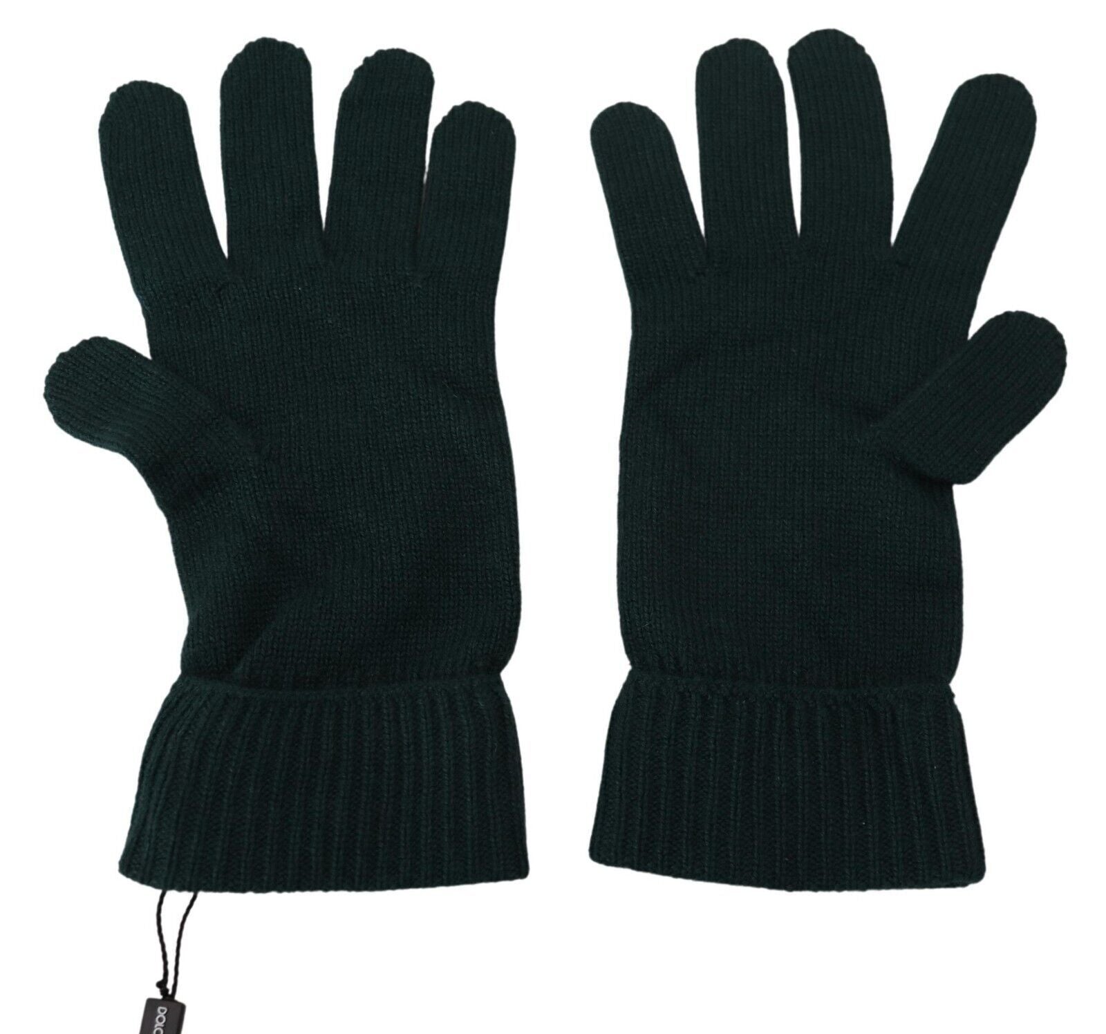 Dolce & Gabbana Elegant Cashmere Wrist Length Gloves in Dark Green - Luksusmuotia Dolce & Gabbana - Tutustu YVES JAVANNI® 