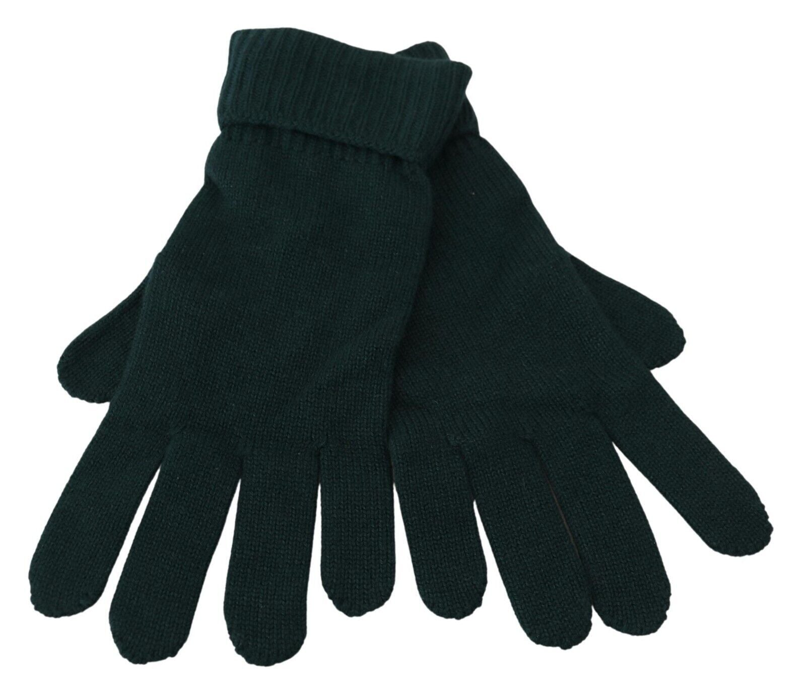 Dolce & Gabbana Elegant Cashmere Wrist Length Gloves in Dark Green - Luksusmuotia Dolce & Gabbana - Tutustu YVES JAVANNI® 