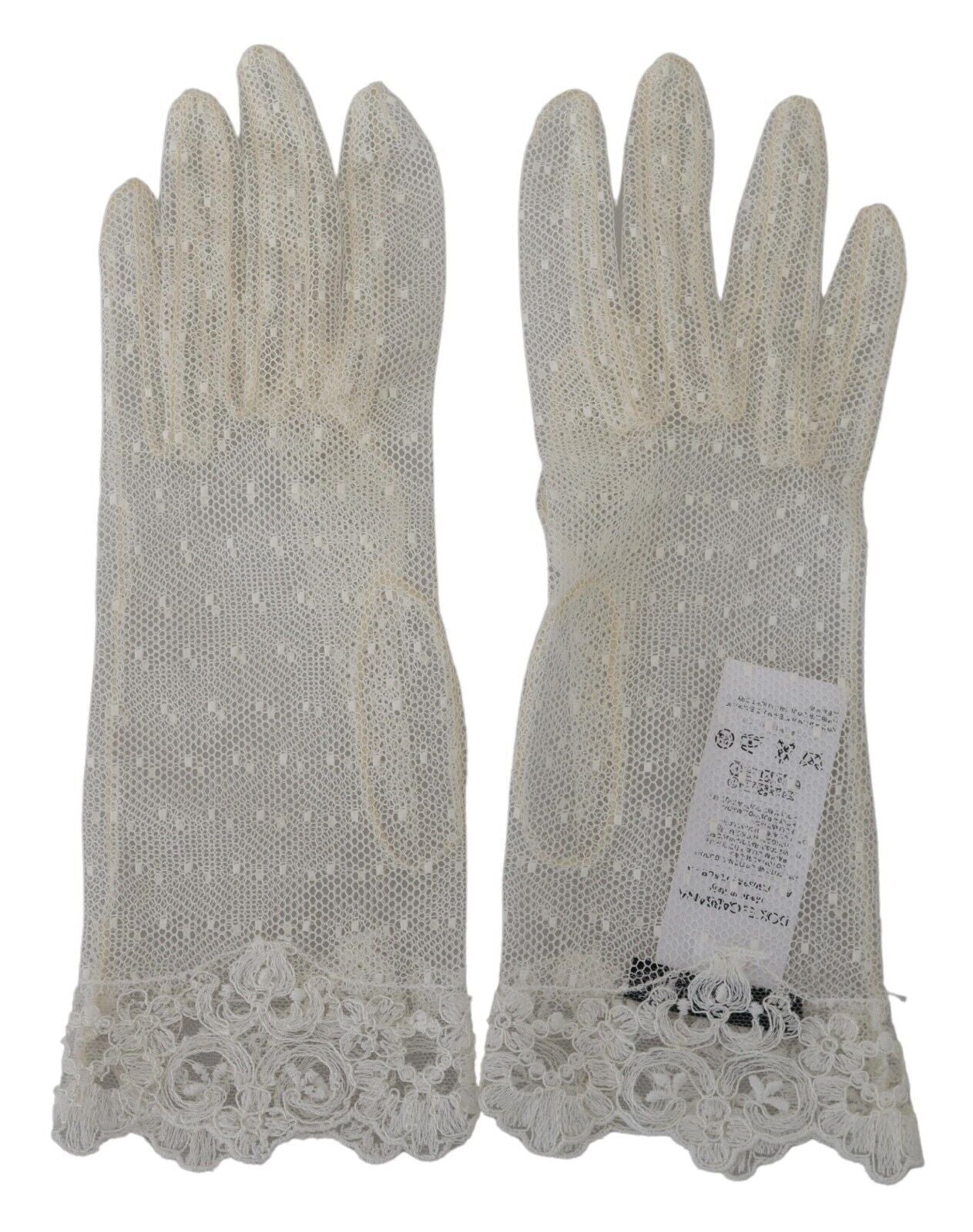 Dolce & Gabbana Chic White Wrist Length Gloves - Luksuslaukut ja asusteet Dolce & Gabbana - Tutustu YVES JAVANNI® 