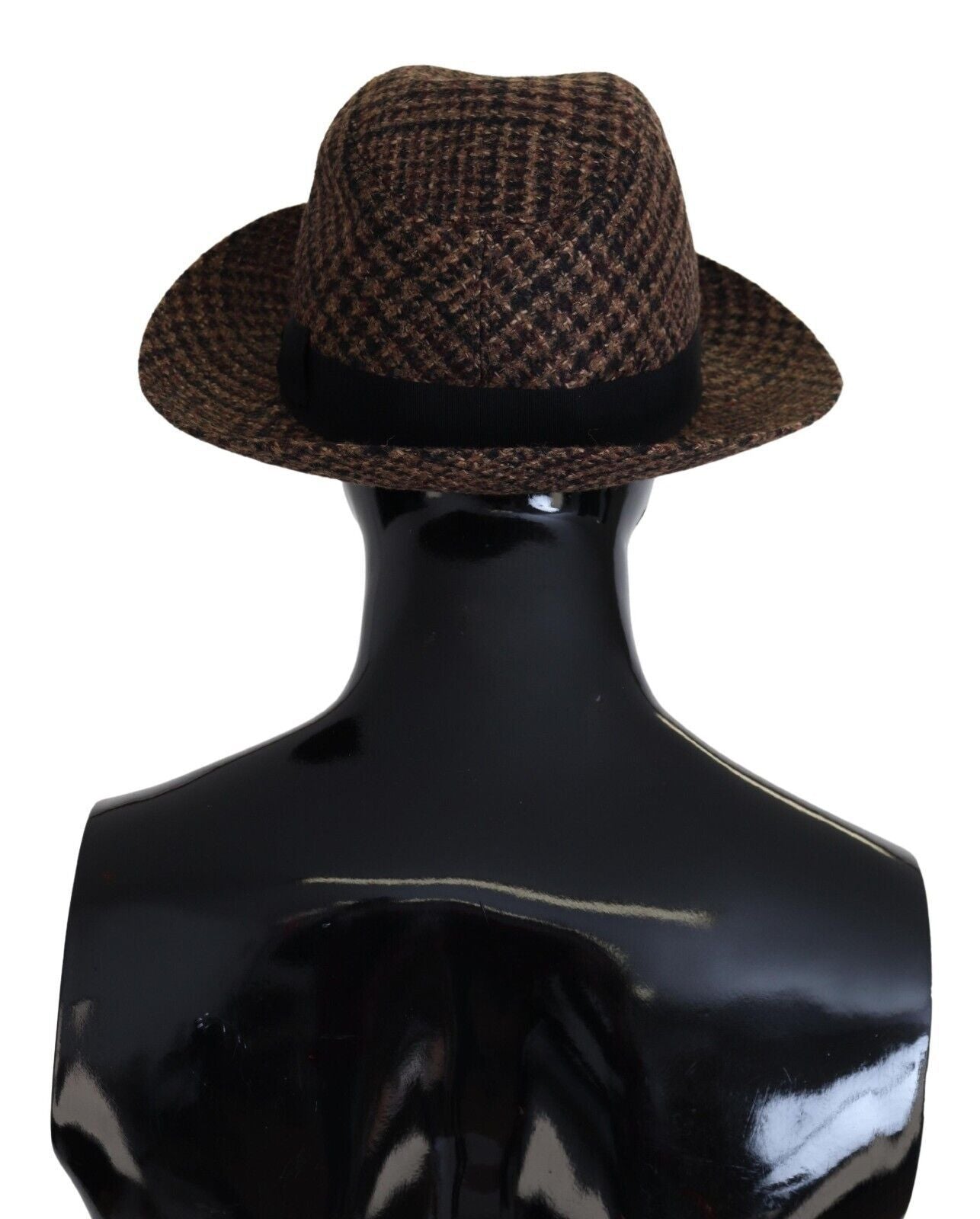 Dolce & Gabbana Elegant Brown Fedora Hat - Winter Chic Accessory - Luksusmuotia Dolce & Gabbana - Tutustu YVES JAVANNI® 