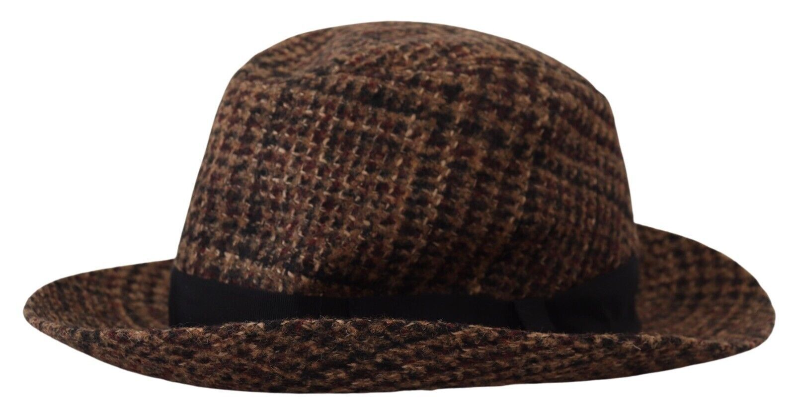 Dolce & Gabbana Elegant Brown Fedora Hat - Winter Chic Accessory - Luksusmuotia Dolce & Gabbana - Tutustu YVES JAVANNI® 