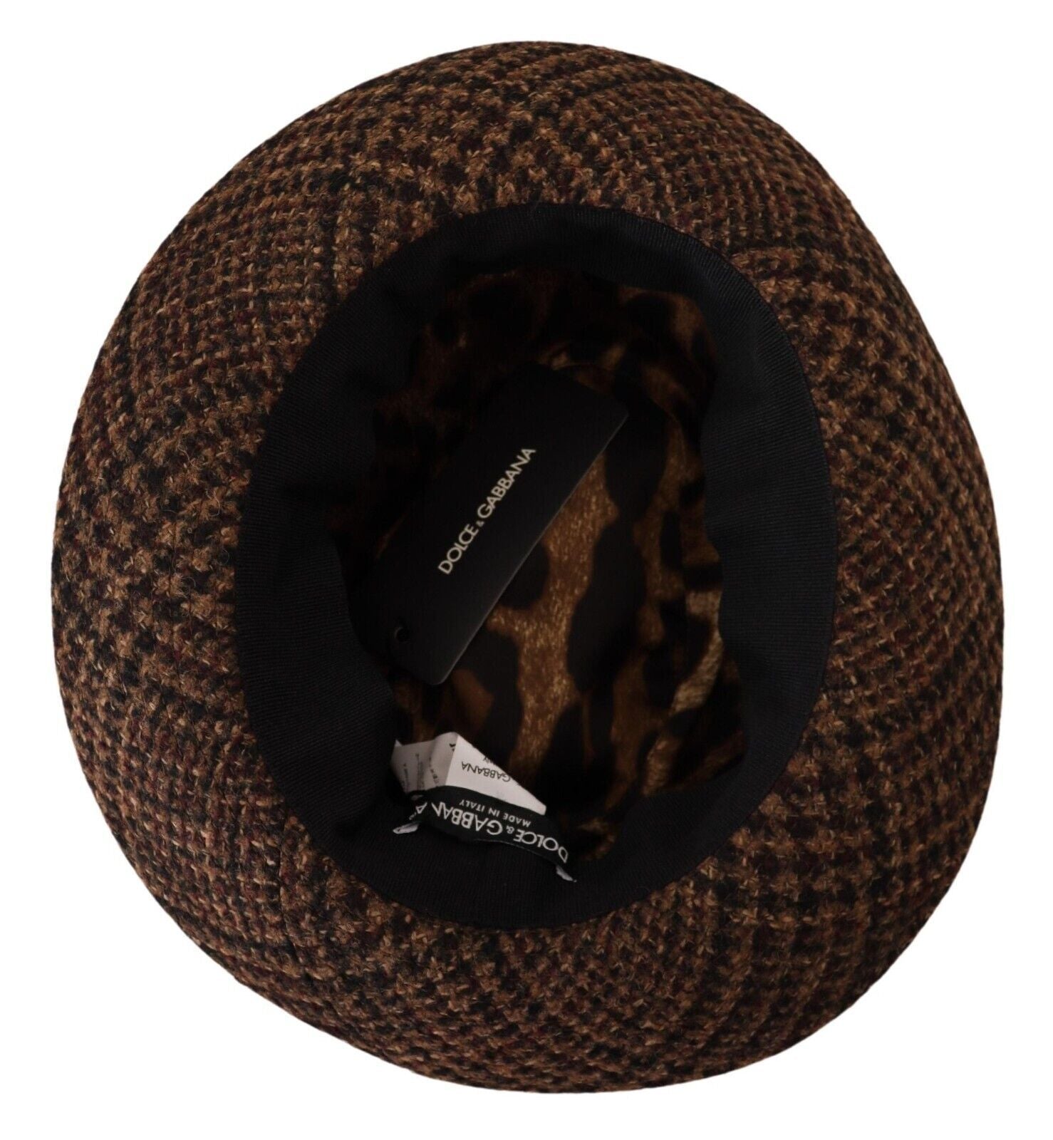 Dolce & Gabbana Elegant Brown Fedora Hat - Winter Chic Accessory - Luksusmuotia Dolce & Gabbana - Tutustu YVES JAVANNI® 