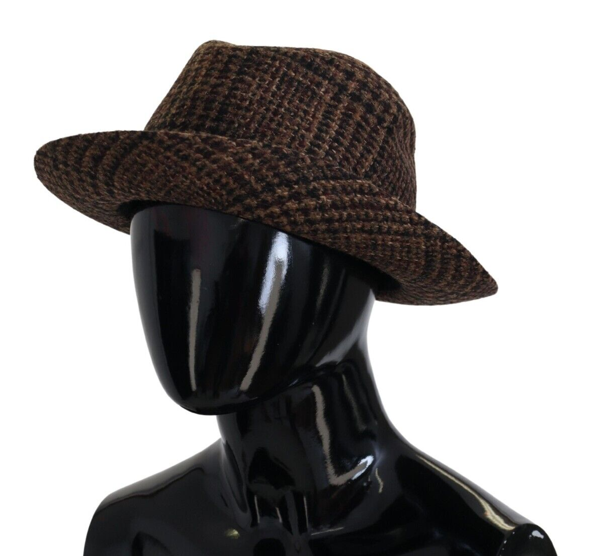 Dolce & Gabbana Elegant Brown Fedora Hat - Winter Chic Accessory - Luksusmuotia Dolce & Gabbana - Tutustu YVES JAVANNI® 