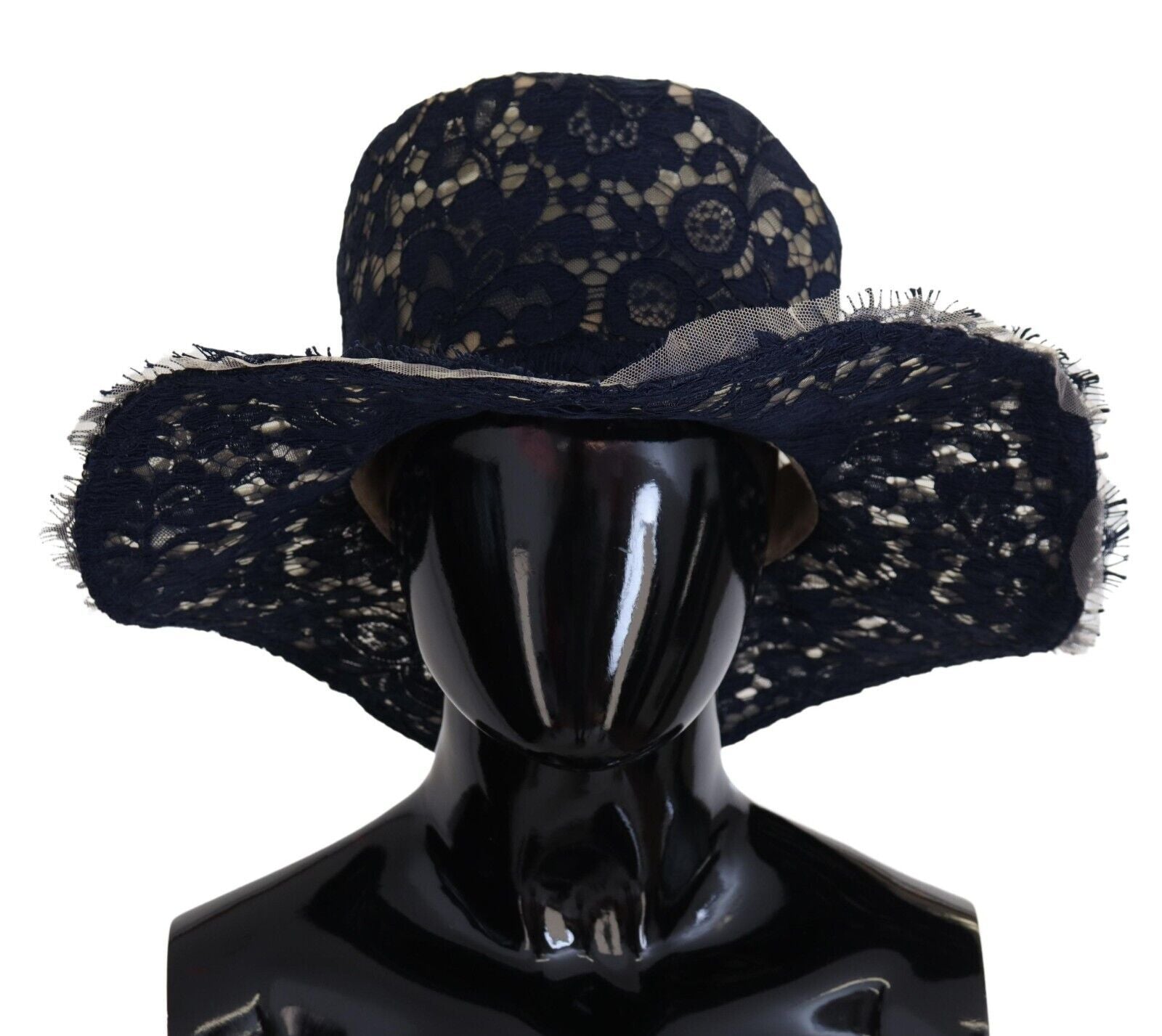 Dolce & Gabbana Elegant Wide Brim Blue Hat - Luksusmuotia Dolce & Gabbana - Tutustu YVES JAVANNI® 