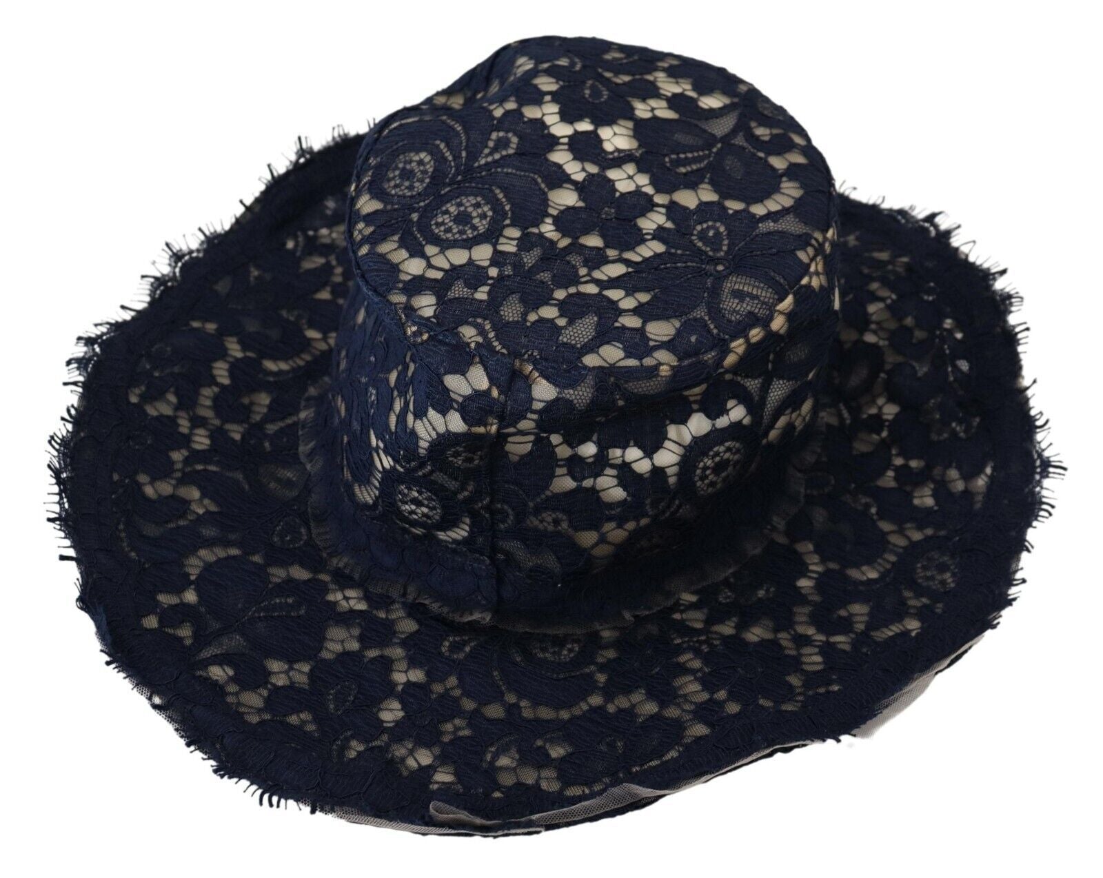 Dolce & Gabbana Elegant Wide Brim Blue Hat - Luksusmuotia Dolce & Gabbana - Tutustu YVES JAVANNI® 