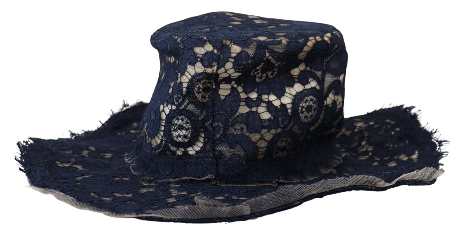 Dolce & Gabbana Elegant Wide Brim Blue Hat - Luksusmuotia Dolce & Gabbana - Tutustu YVES JAVANNI® 