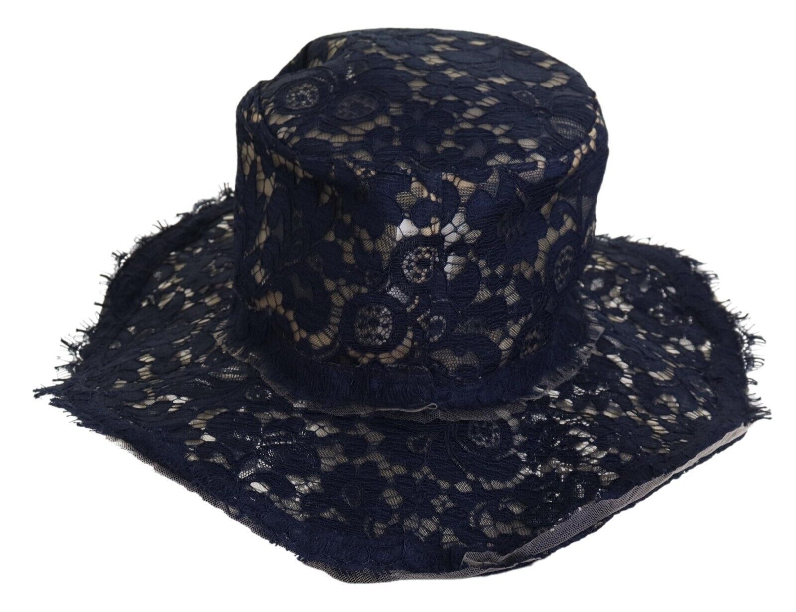 Dolce & Gabbana Elegant Wide Brim Blue Hat - Luksusmuotia Dolce & Gabbana - Tutustu YVES JAVANNI® 