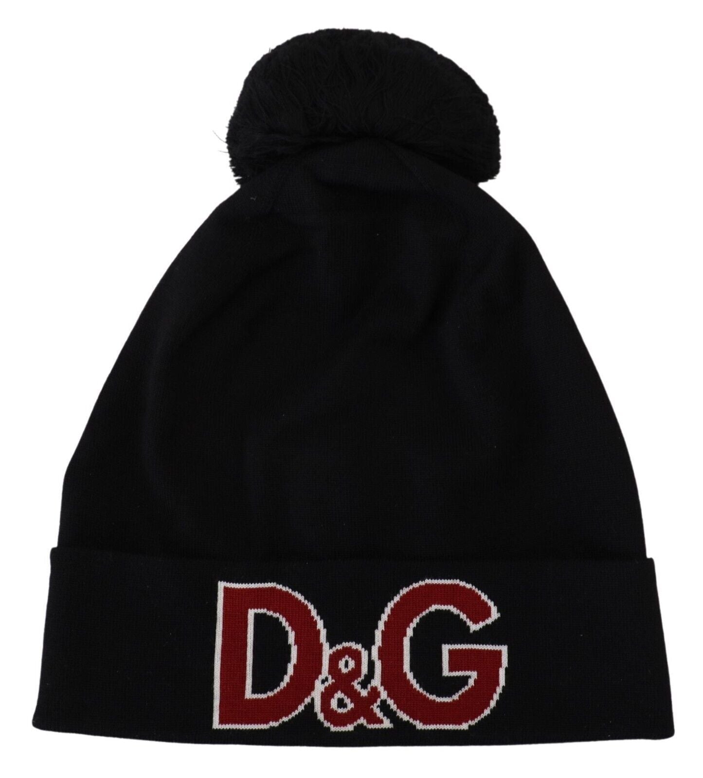 Dolce & Gabbana Elegant Black Virgin Wool Beanie - Luksusmuotia Dolce & Gabbana - Tutustu YVES JAVANNI® 