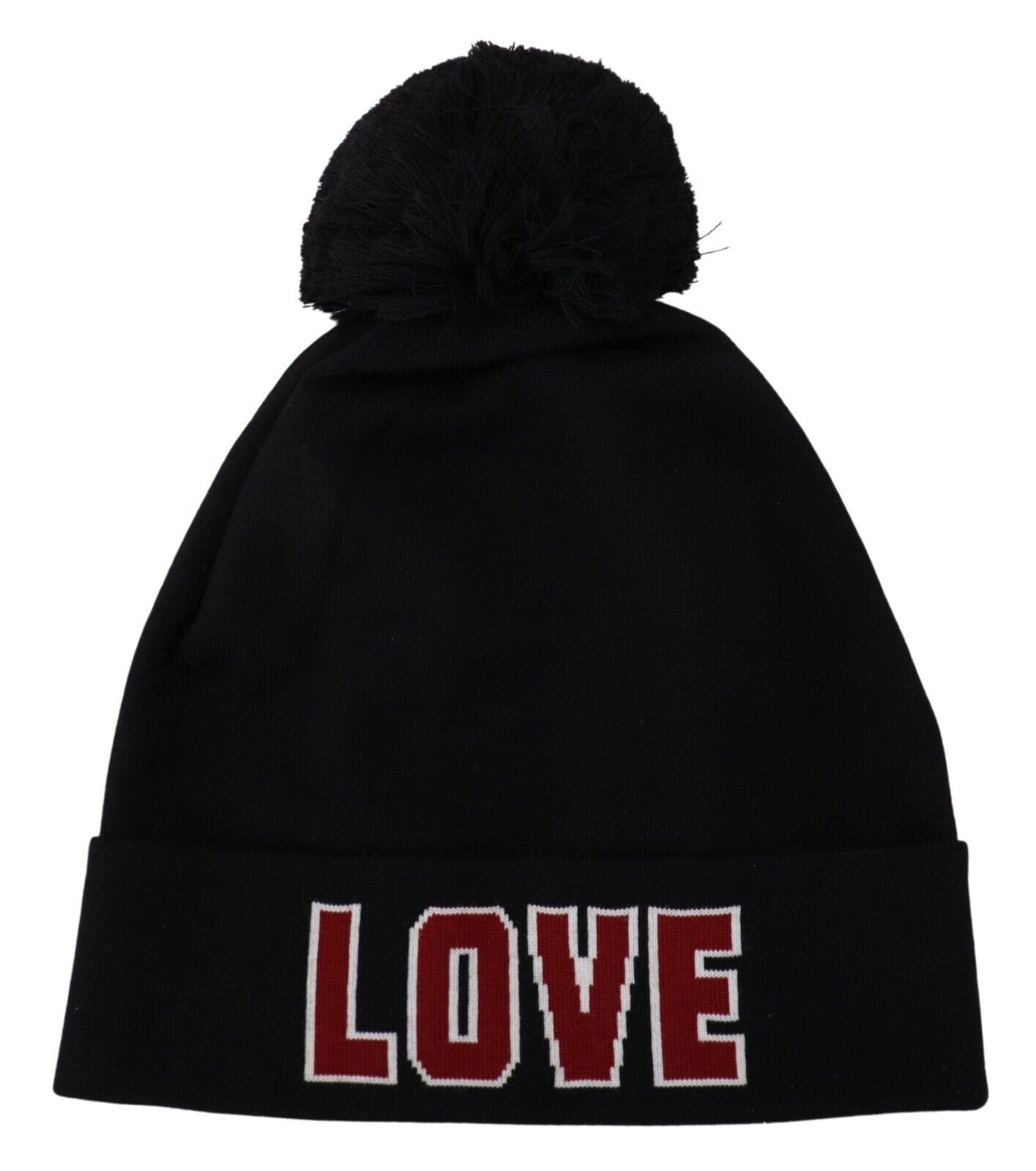 Dolce & Gabbana Elegant Black Virgin Wool Beanie - Luksusmuotia Dolce & Gabbana - Tutustu YVES JAVANNI® 