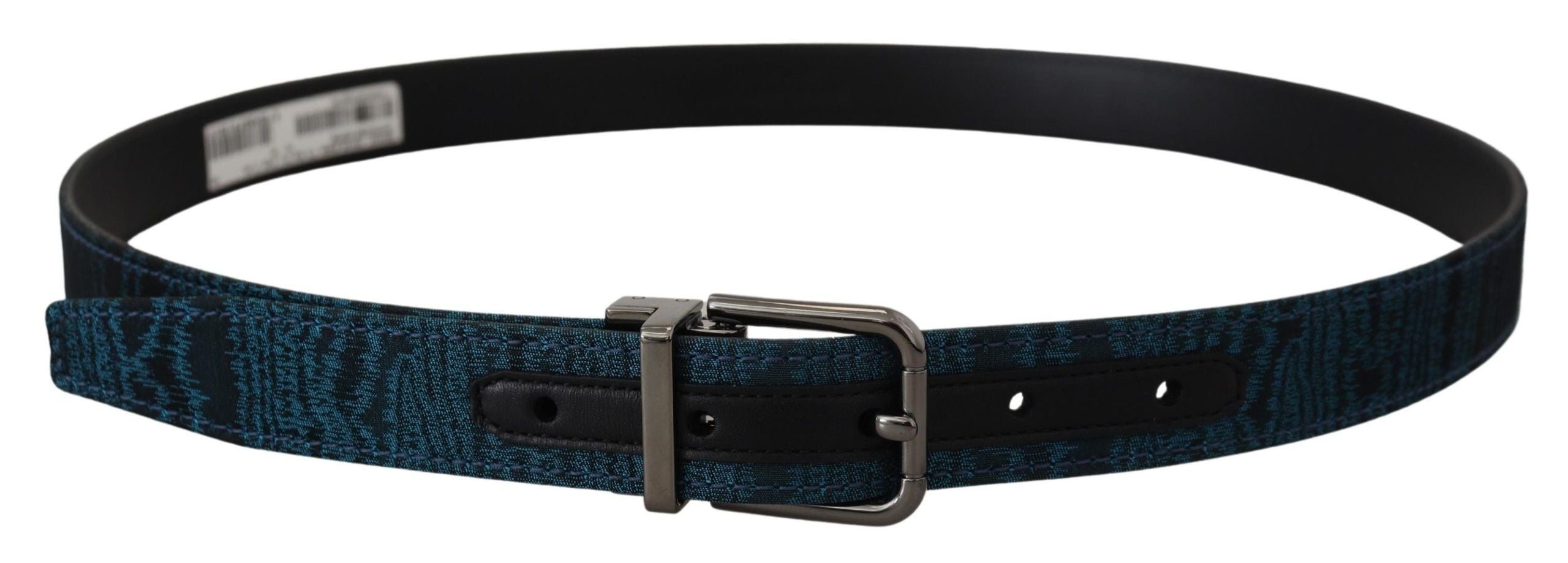 Dolce & Gabbana Elegant Blue Jacquard Designer Belt - Luksusmuotia Dolce & Gabbana - Tutustu YVES JAVANNI® 