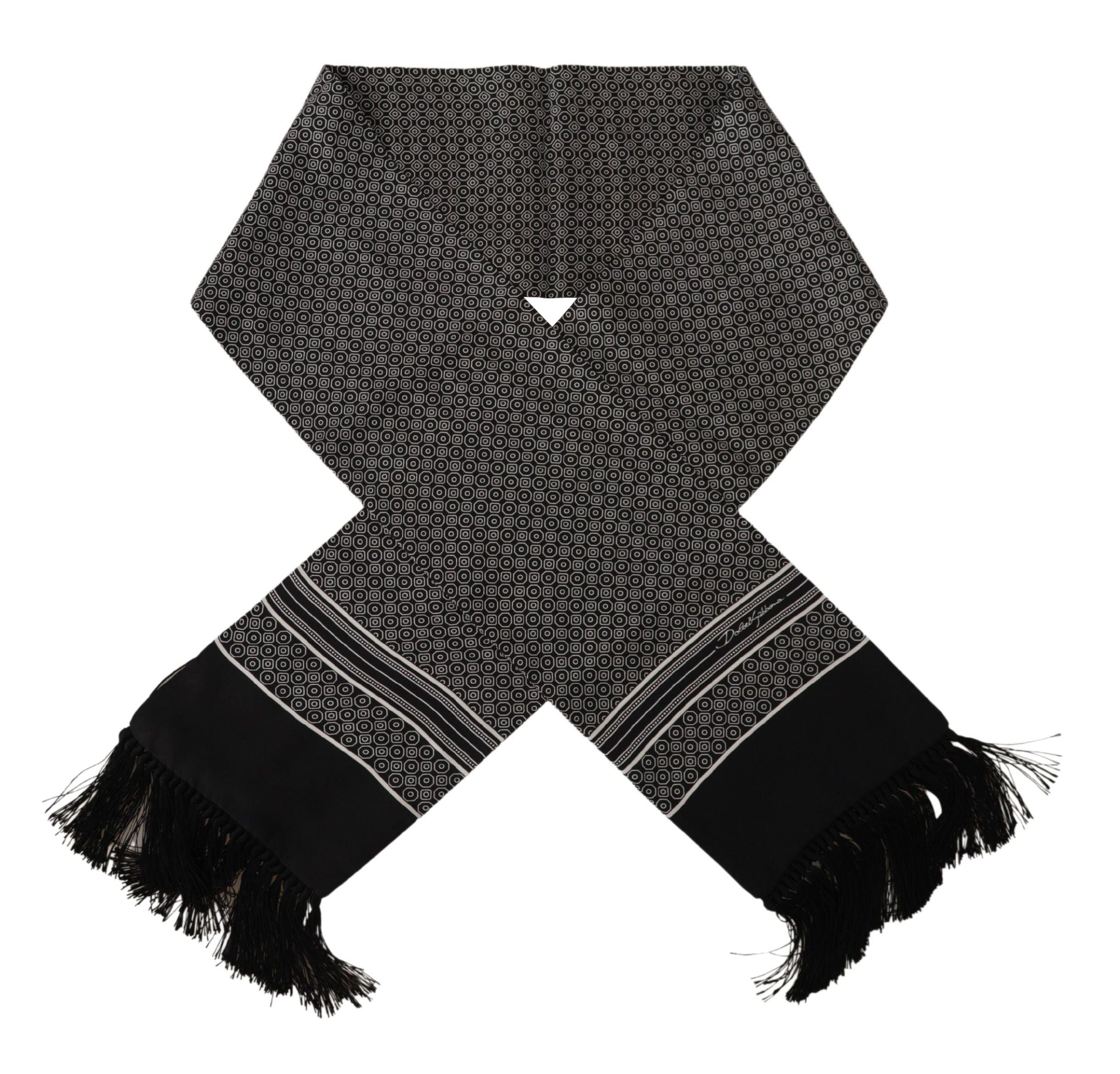 Dolce & Gabbana Elegant Geometric Silk Men's Scarf - Luksuslaukut ja asusteet Dolce & Gabbana - Tutustu YVES JAVANNI® 