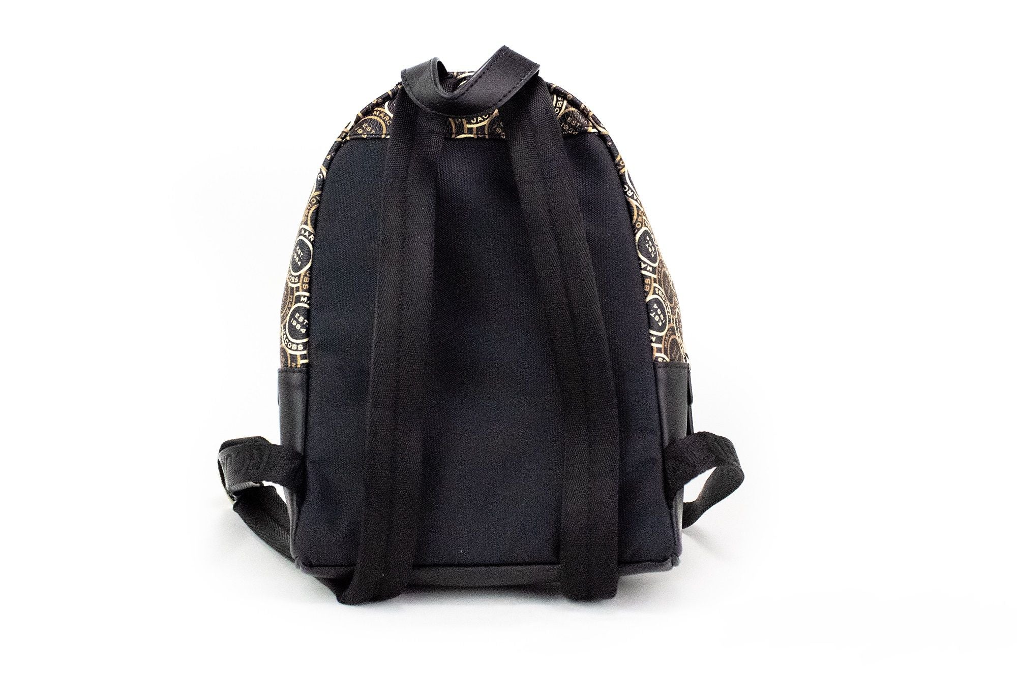 Marc Jacobs Signet Mini Black Logo Printed Leather Shoulder Backpack Bookbag - Luxury from Marc Jacobs - Shop at YVES JAVANNI