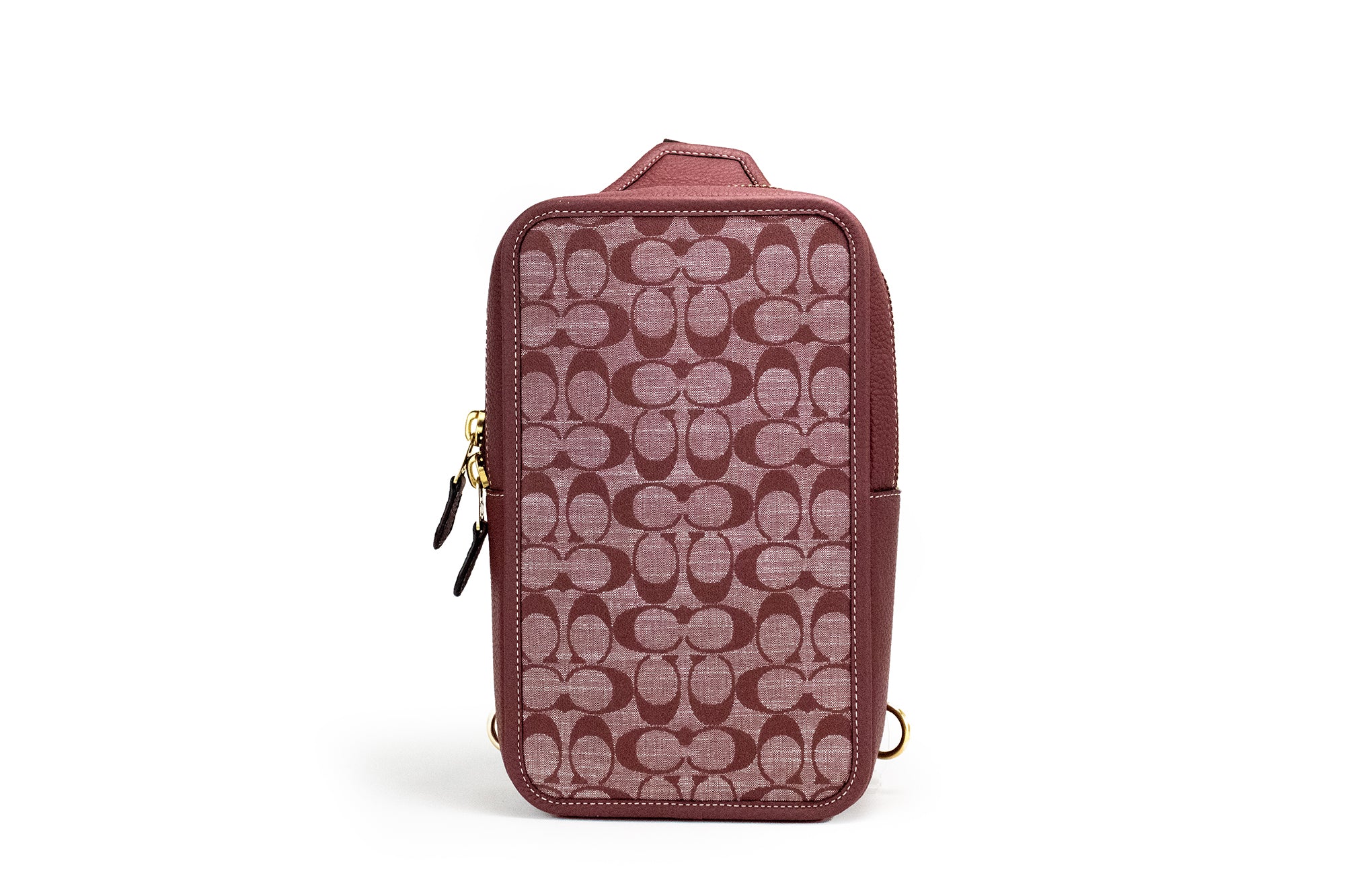 COACH Sullivan Wine Chambray Canvas Pebbled Leather Crossbody Pack Bag - Luksuslaukut ja asusteet COACH - Tutustu YVES JAVANNI® 