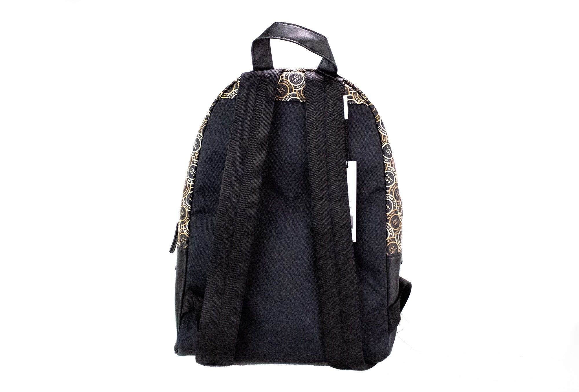 Marc Jacobs Signet Medium Black Logo Printed Leather Shoulder Backpack Bookbag - Luksuslaukut ja asusteet Marc Jacobs - Tutustu YVES JAVANNI® 