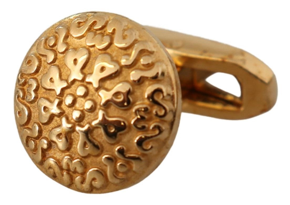 Dolce & Gabbana Elegant Gold Plated Brass Men's Cufflinks - Luksusmuotia Dolce & Gabbana - Tutustu YVES JAVANNI® 