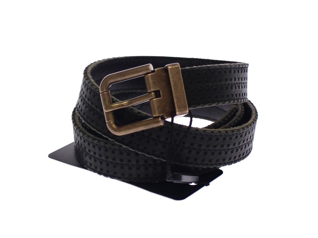 Dolce & Gabbana Elegant Blue Leather-Cotton Blend Men's Belt - Luksusmuotia Dolce & Gabbana - Tutustu YVES JAVANNI® 