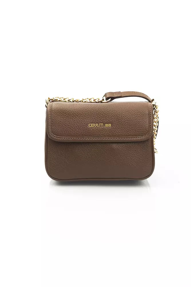 Cerruti 1881 Brown Leather Women Crossbody Bag - Luksusmuotia Cerruti 1881 - Tutustu YVES JAVANNI® 