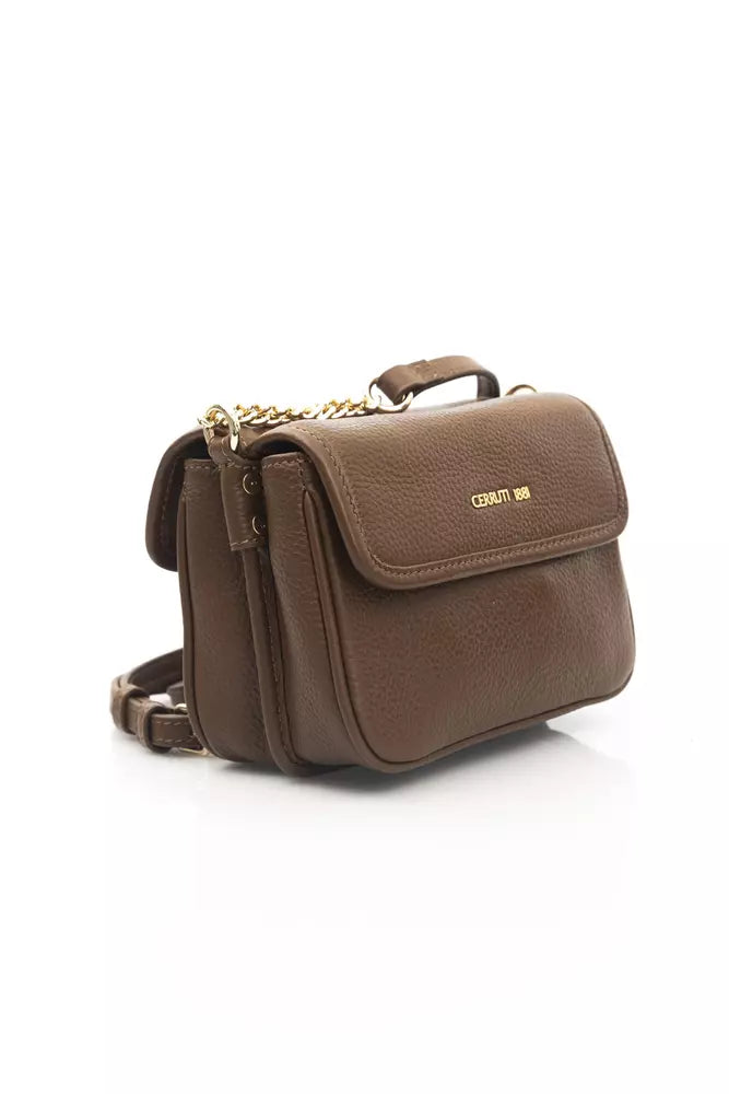 Cerruti 1881 Brown Leather Women Crossbody Bag - Luksusmuotia Cerruti 1881 - Tutustu YVES JAVANNI® 