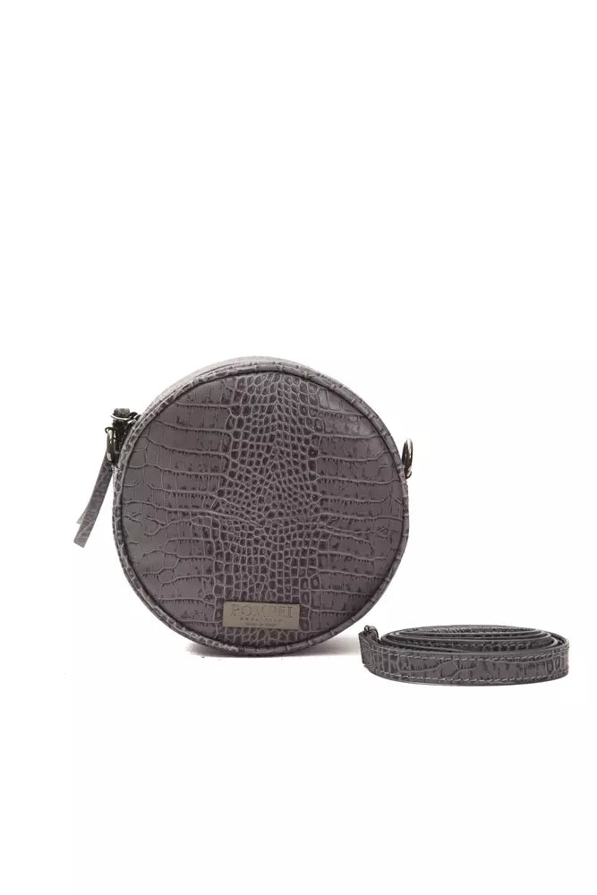 Pompei Donatella Gray Leather Women Crossbody Bag - Luksusmuotia Pompei Donatella - Tutustu YVES JAVANNI® 