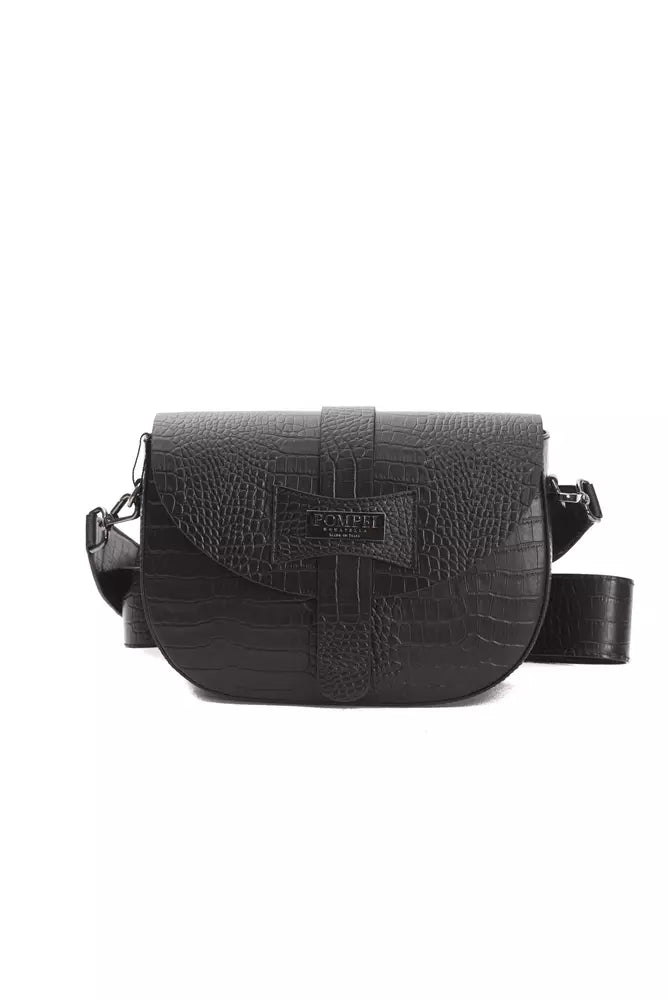 Pompei Donatella Black Leather Women Crossbody Bag - Luksusmuotia Pompei Donatella - Tutustu YVES JAVANNI® 