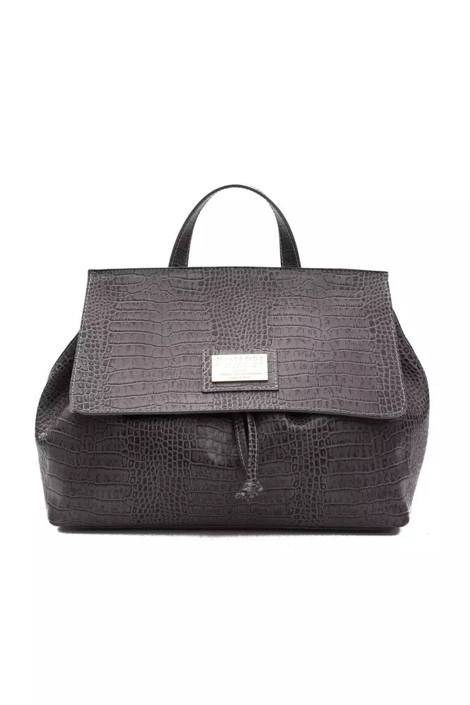 Pompei Donatella Gray Leather Women Handbag - Luksusmuotia Pompei Donatella - Tutustu YVES JAVANNI® 