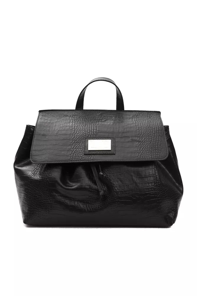 Pompei Donatella Black Leather Women Handbag - Luksusmuotia Pompei Donatella - Tutustu YVES JAVANNI® 