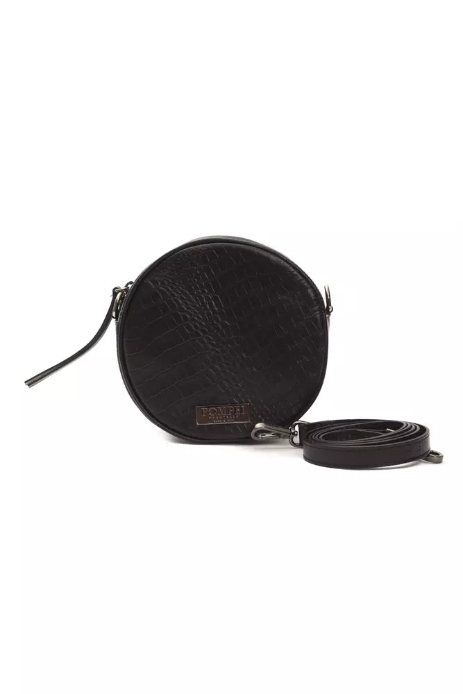 Pompei Donatella Black Leather Women Crossbody Bag - Luksusmuotia Pompei Donatella - Tutustu YVES JAVANNI® 