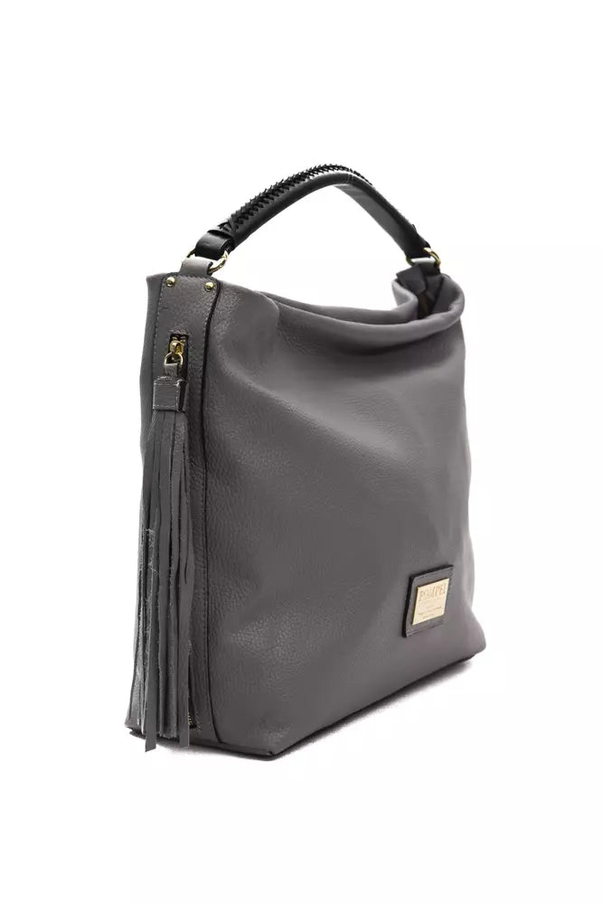 Pompei Donatella Gray Leather Women Shoulder Bag - Luksuslaukut ja asusteet Pompei Donatella - Tutustu YVES JAVANNI® 