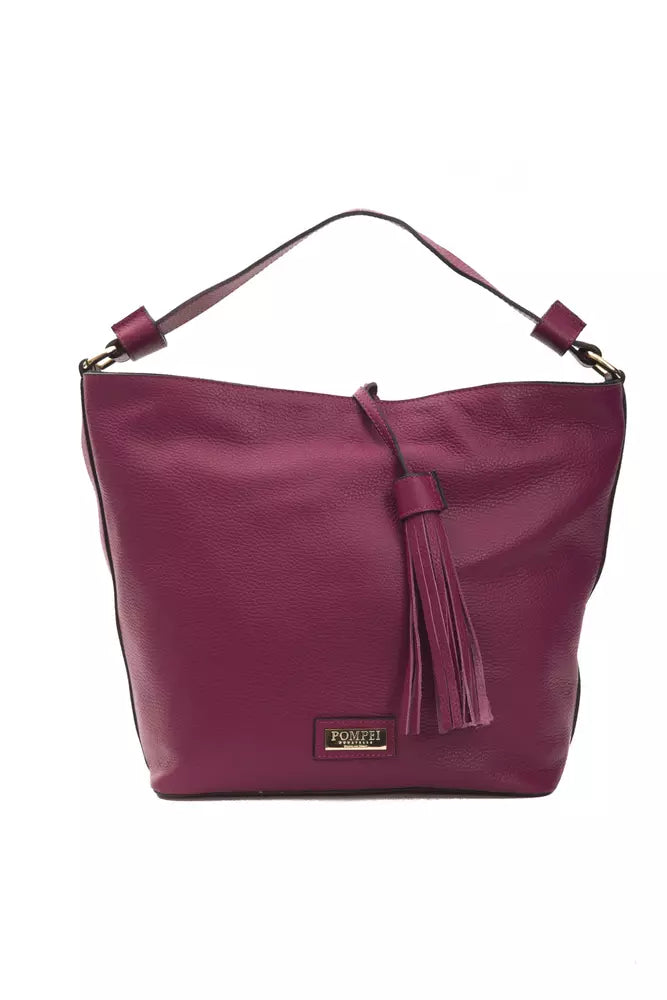 Pompei Donatella Burgundy Leather Women Shoulder Bag - Luksusmuotia Pompei Donatella - Tutustu YVES JAVANNI® 