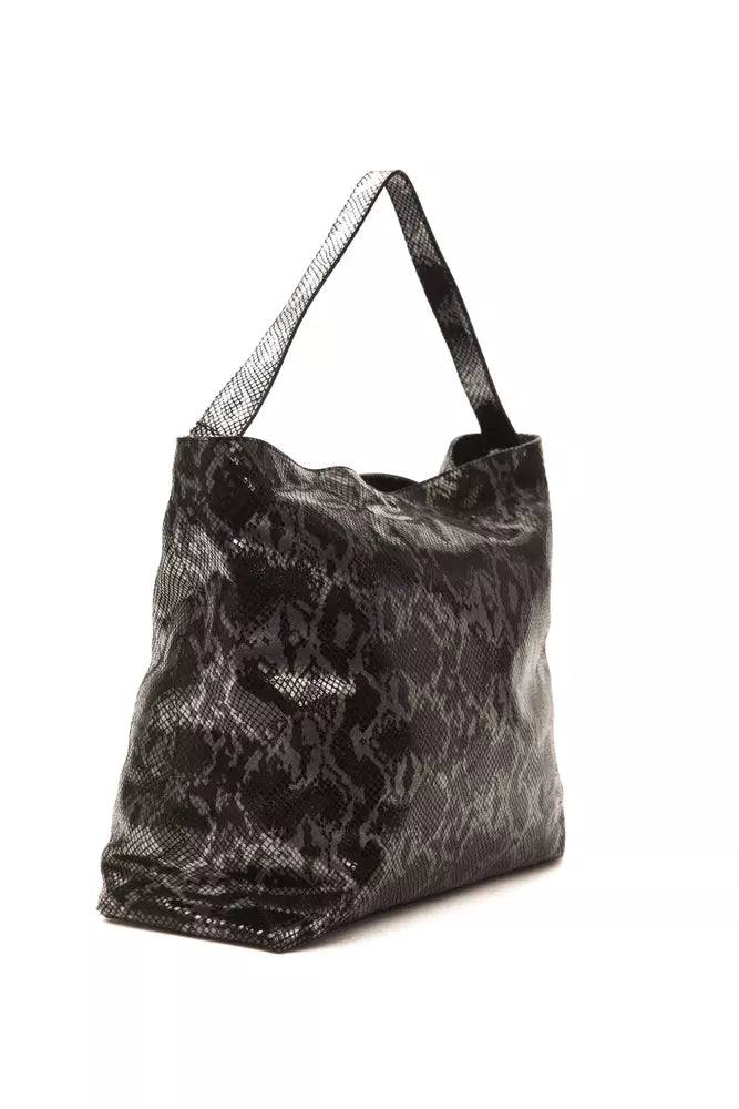 Pompei Donatella Gray Leather Women Shoulder Bag - Luksusmuotia Pompei Donatella - Tutustu YVES JAVANNI® 