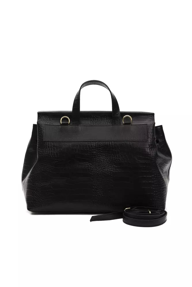 Pompei Donatella Black Leather Women Handbag - Luksusmuotia Pompei Donatella - Tutustu YVES JAVANNI® 