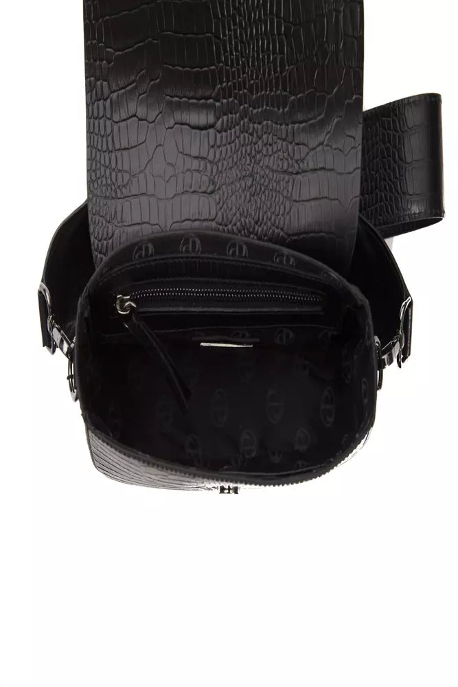 Pompei Donatella Black Leather Women Crossbody - Luksuslaukut ja asusteet Pompei Donatella - Tutustu YVES JAVANNI® 