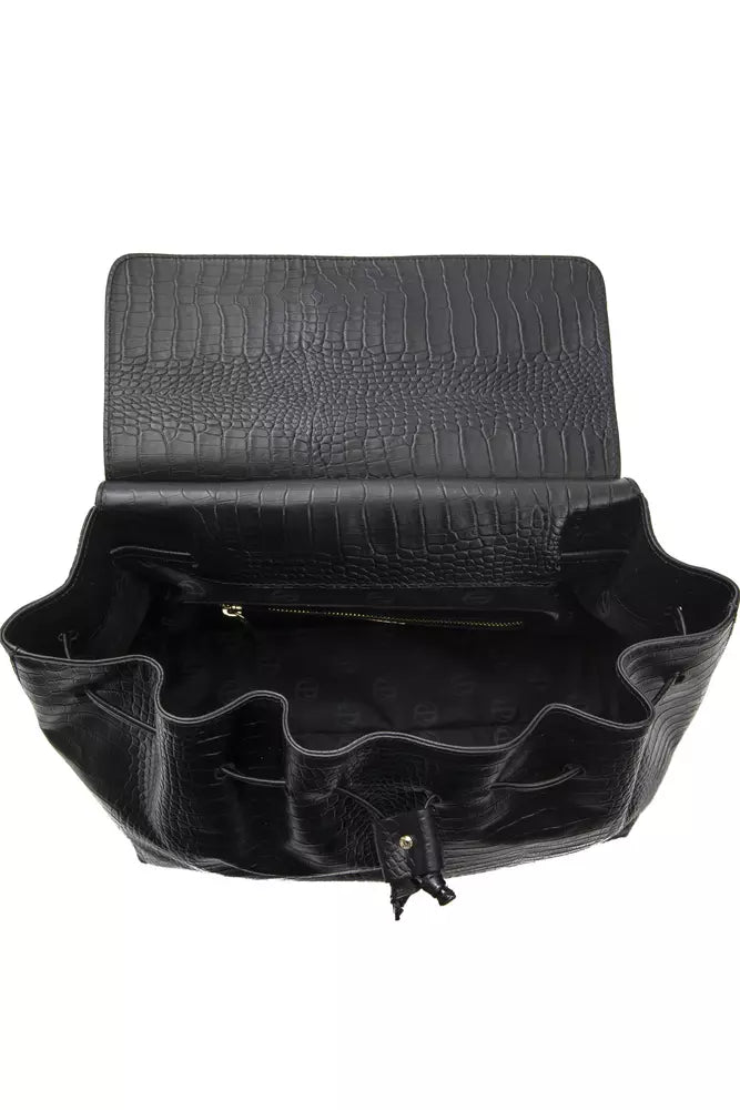 Pompei Donatella Black Leather Women Handbag - Luksusmuotia Pompei Donatella - Tutustu YVES JAVANNI® 