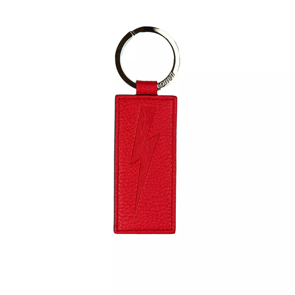 Neil Barrett Red Leather Men Keychain - Luksuslaukut ja asusteet Neil Barrett - Tutustu YVES JAVANNI® 