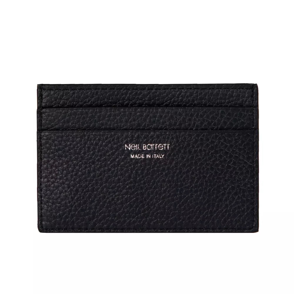 Neil Barrett Black Leather Mens Card Holder - Luksusmuotia Neil Barrett - Tutustu YVES JAVANNI® 