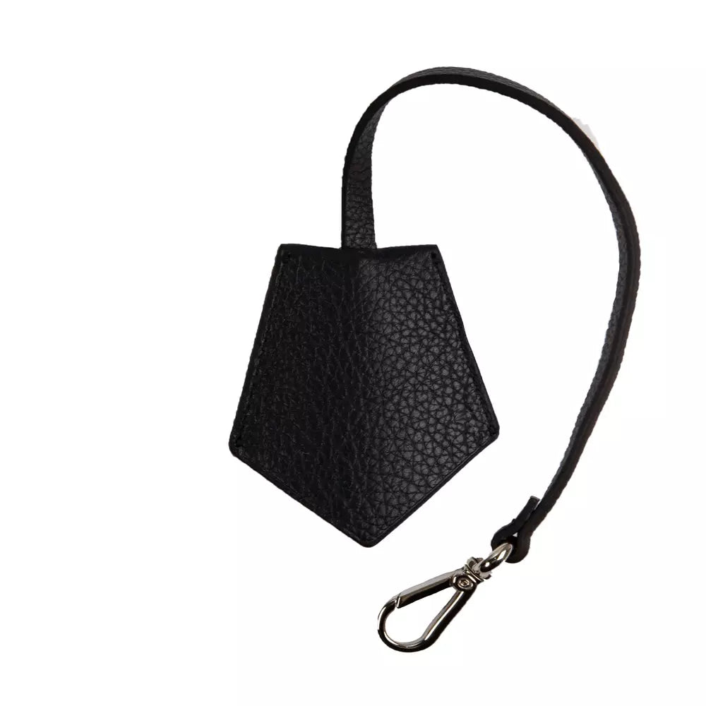 Neil Barrett Black Leather Men Keychain - Luksusmuotia Neil Barrett - Tutustu YVES JAVANNI® 