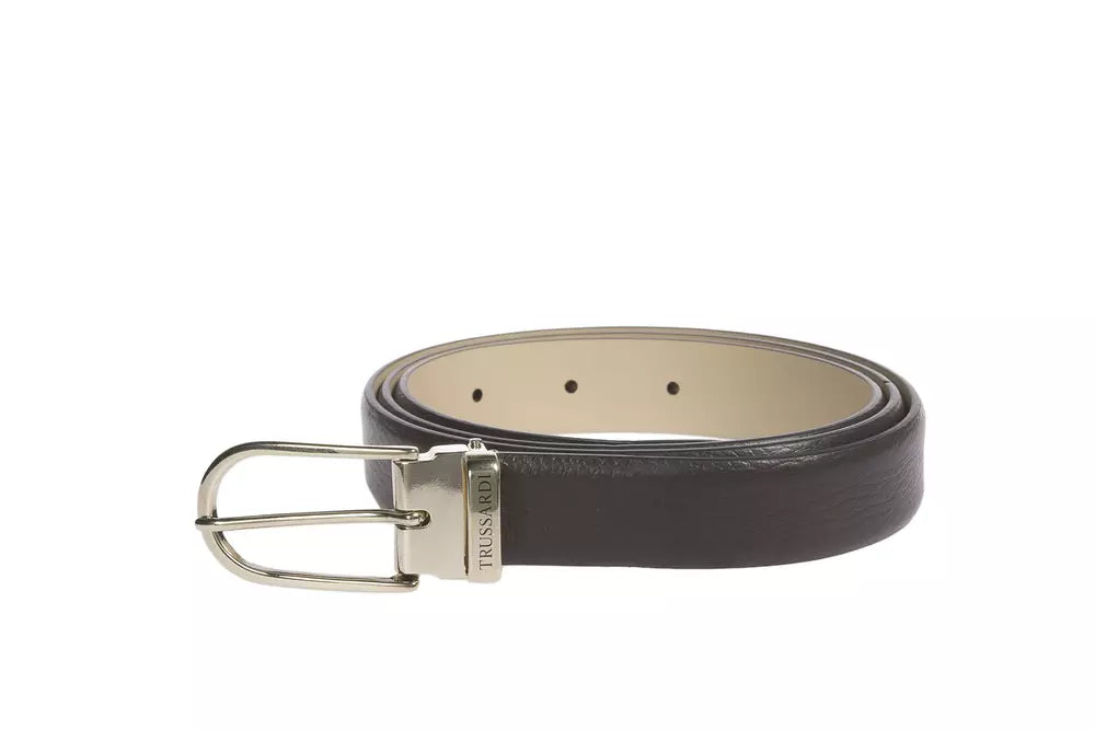 Trussardi Brown Leather Women Belt - Luksusmuotia Trussardi - Tutustu YVES JAVANNI® 