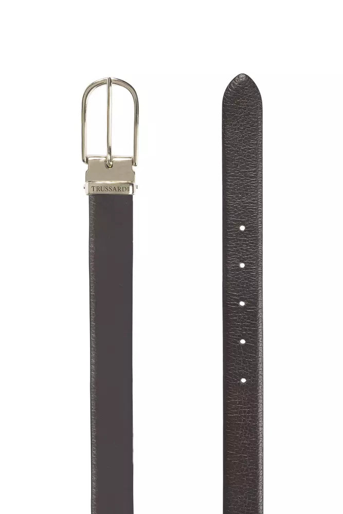 Trussardi Brown Leather Women Belt - Luksusmuotia Trussardi - Tutustu YVES JAVANNI® 