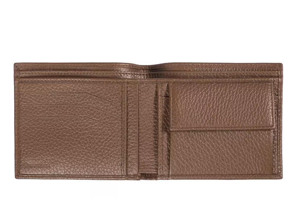 Trussardi Brown Leather Men's Wallet - Luksusmuotia Trussardi - Tutustu YVES JAVANNI® 