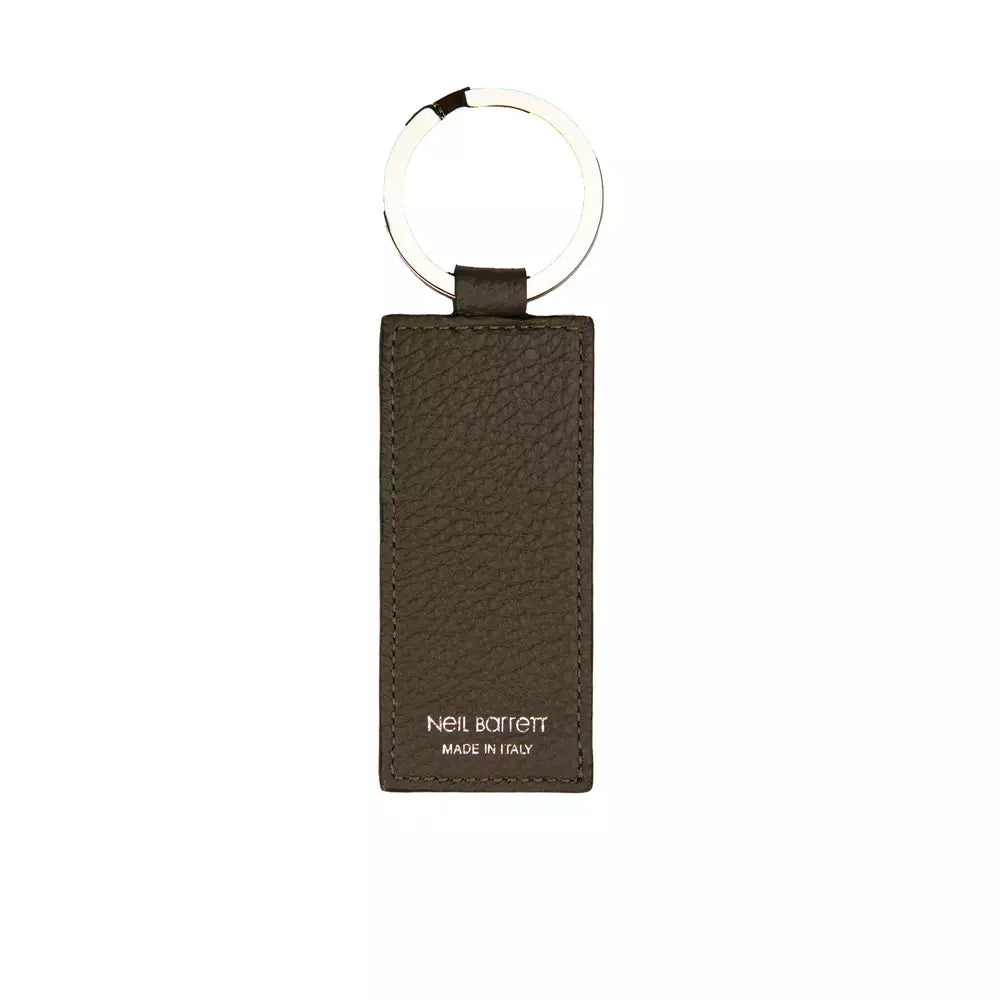 Neil Barrett Green Leather Men Keychain - Luksusmuotia Neil Barrett - Tutustu YVES JAVANNI® 