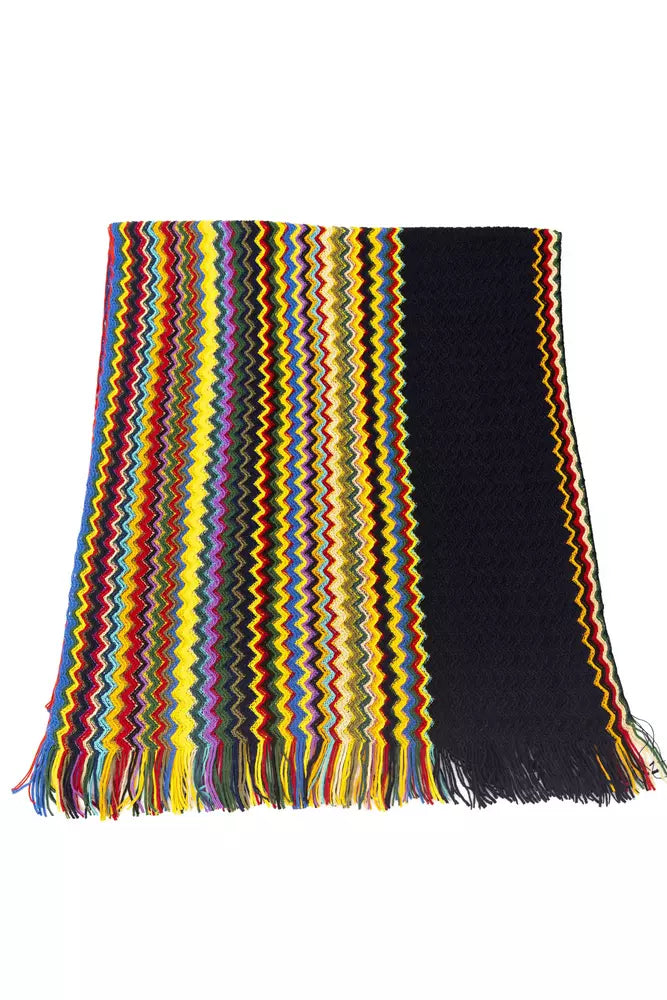 Missoni Elegant Geometric Multicolor Fringed Scarf - Luxury from Missoni - Shop at YVES JAVANNI