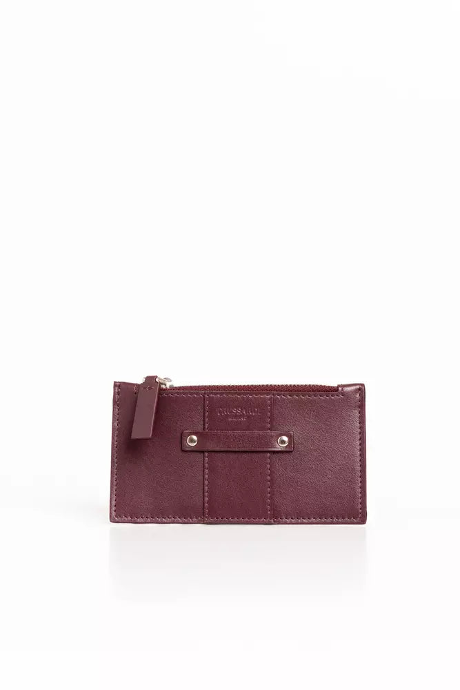 Trussardi Brown Leather Men Cardholder - Luksuslaukut ja asusteet Trussardi - Tutustu YVES JAVANNI® 