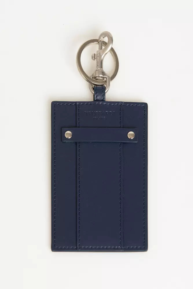 Trussardi Blue Leather Men Keychain - Luksusmuotia Trussardi - Tutustu YVES JAVANNI® 