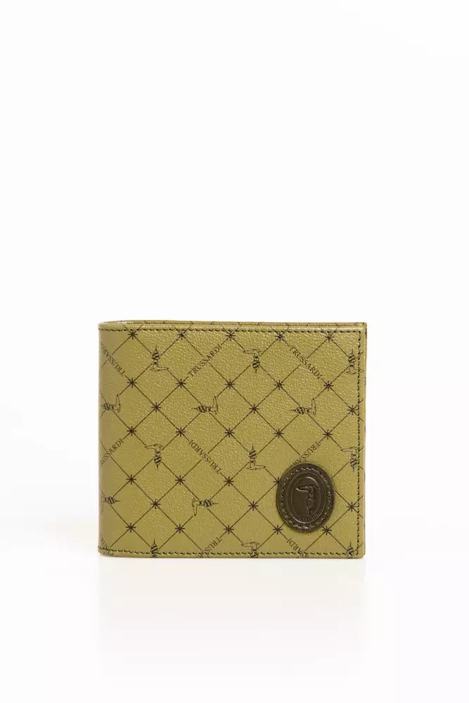 Trussardi Green Leather Men Wallet - Luksuslaukut ja asusteet Trussardi - Tutustu YVES JAVANNI® 