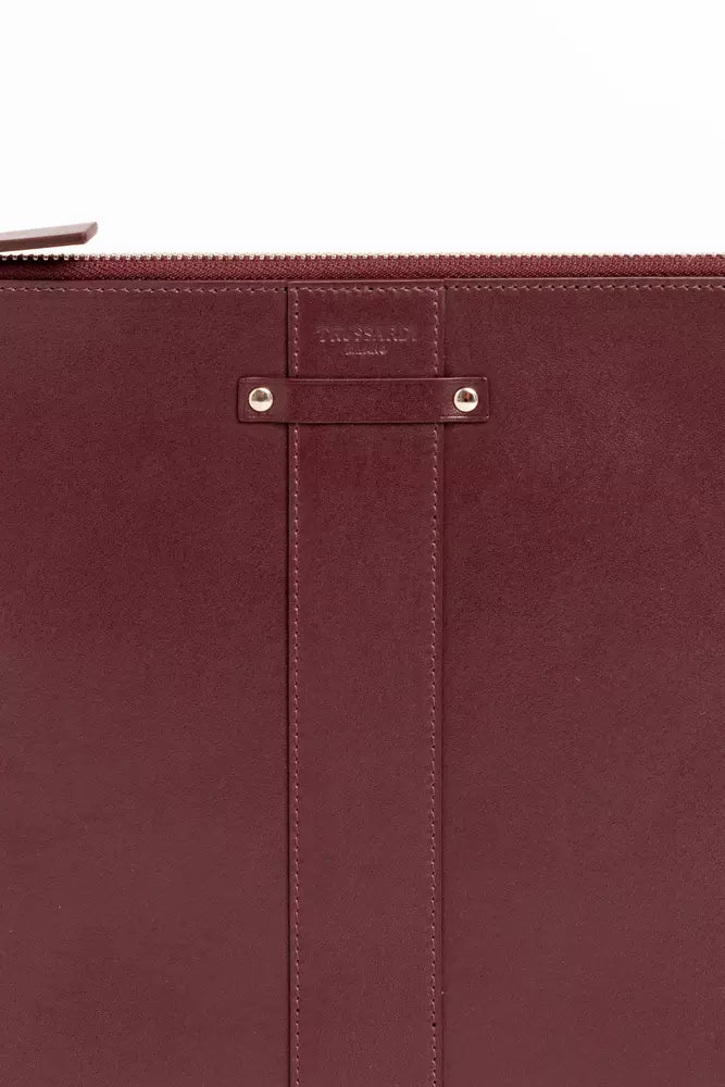 Trussardi Brown Leather Men Wallet - Luksusmuotia Trussardi - Tutustu YVES JAVANNI® 