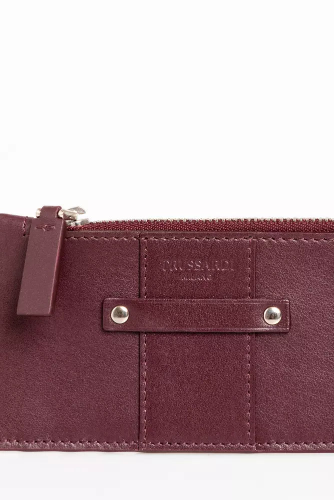 Trussardi Brown Leather Men Wallet - Luksusmuotia Trussardi - Tutustu YVES JAVANNI® 