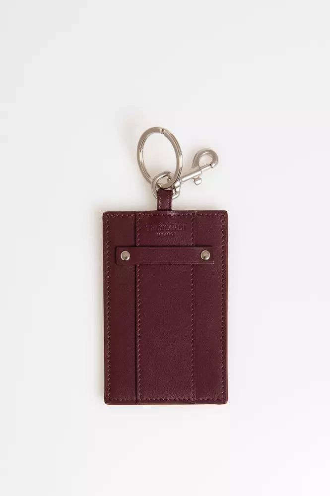 Trussardi Brown Leather Men Keychain - Luksusmuotia Trussardi - Tutustu YVES JAVANNI® 